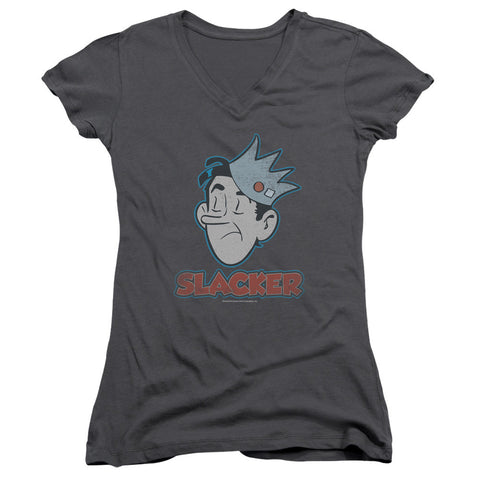 Juniors Sheer Cap Sleeve V-Neck