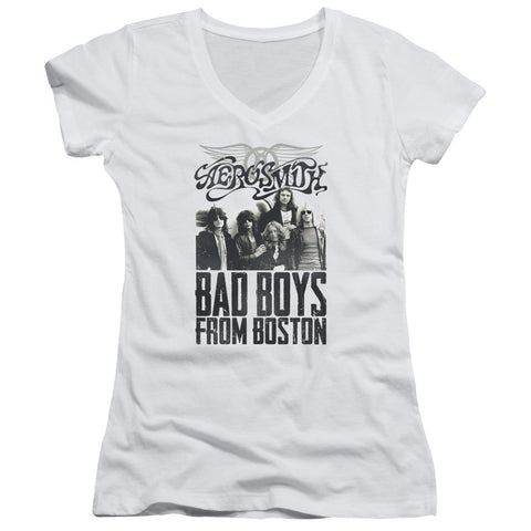 Juniors Sheer Cap Sleeve V-Neck