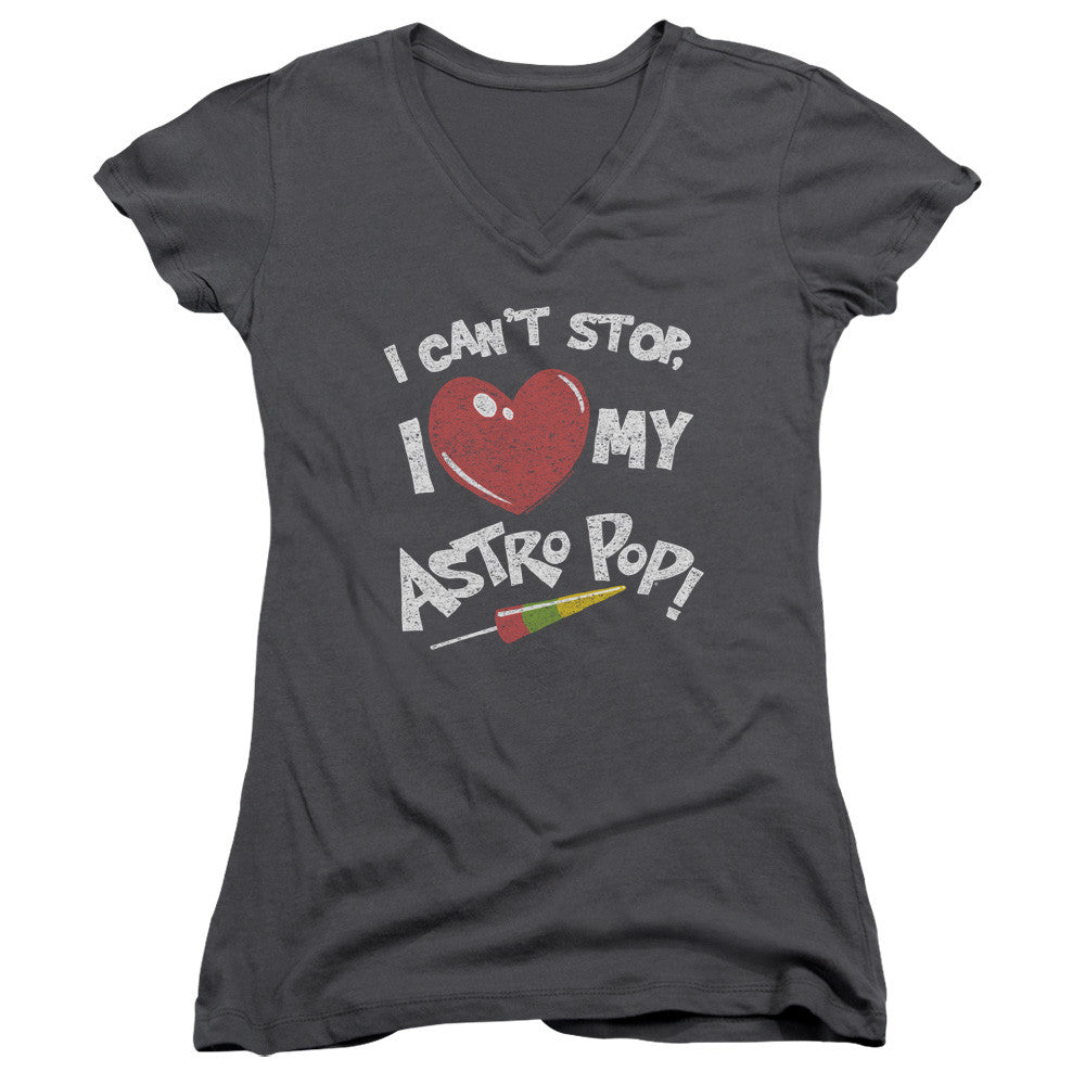 Juniors Sheer Cap Sleeve V-Neck