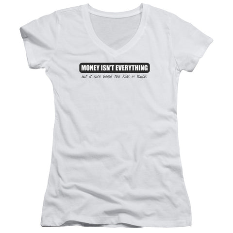 Juniors Sheer Cap Sleeve V-Neck