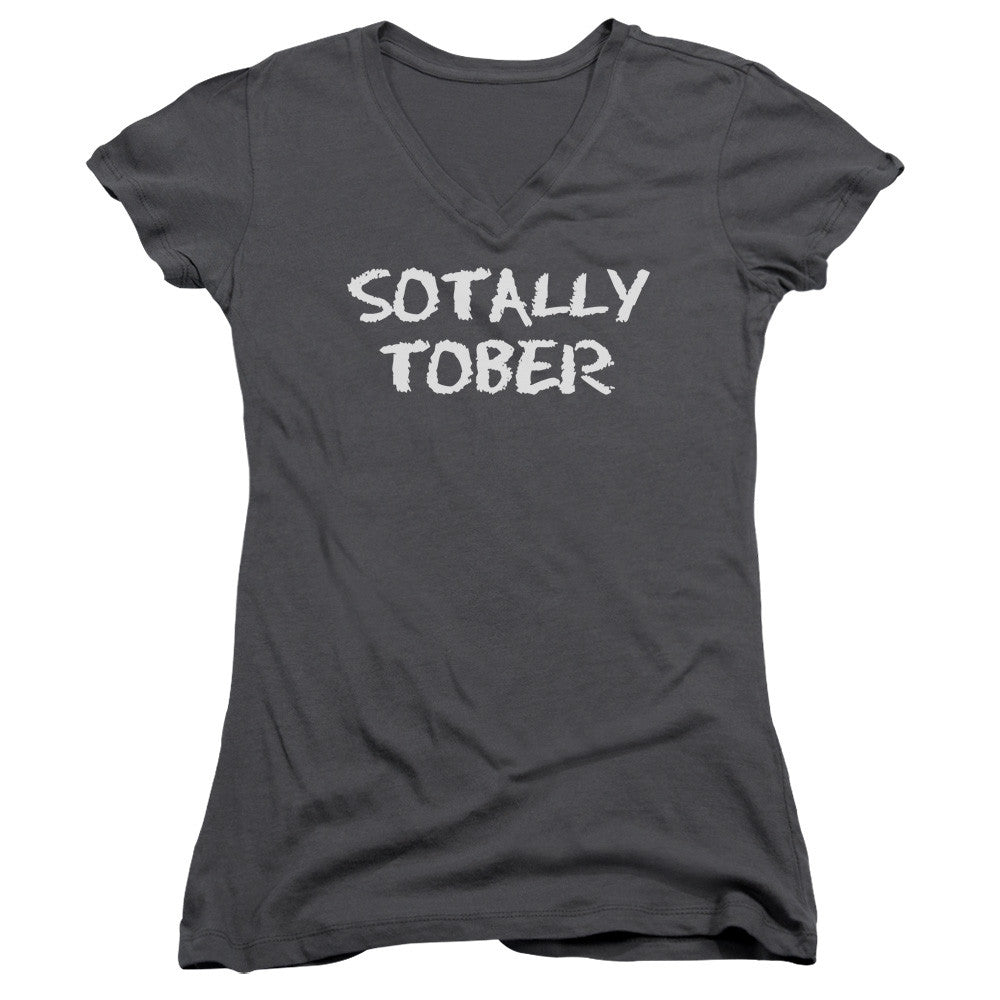 Juniors Sheer Cap Sleeve V-Neck