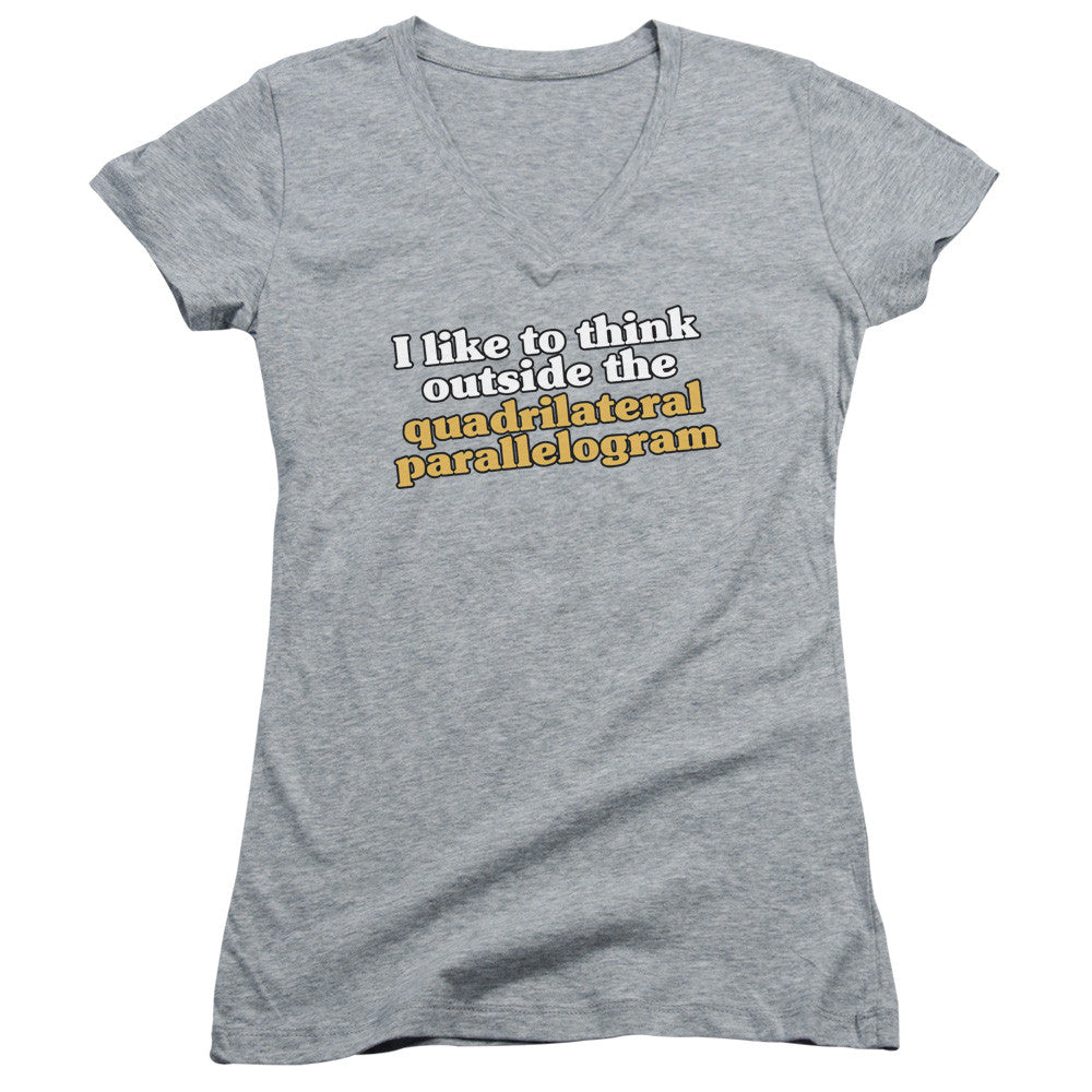 Juniors Sheer Cap Sleeve V-Neck