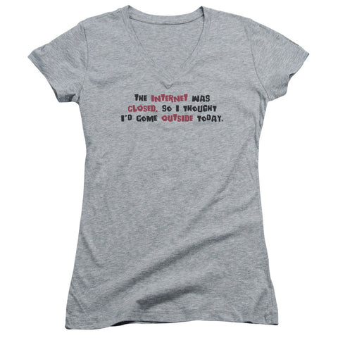 Juniors Sheer Cap Sleeve V-Neck