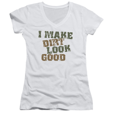 Juniors Sheer Cap Sleeve V-Neck