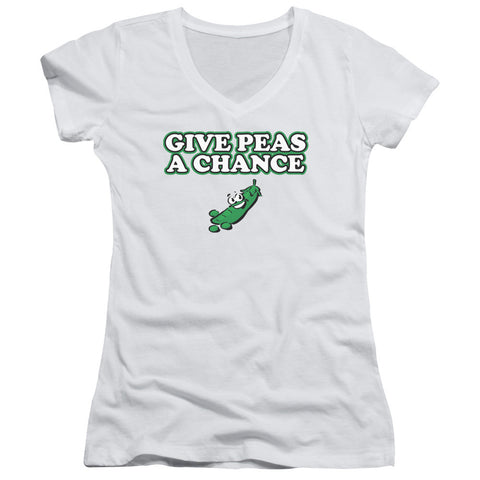 Juniors Sheer Cap Sleeve V-Neck