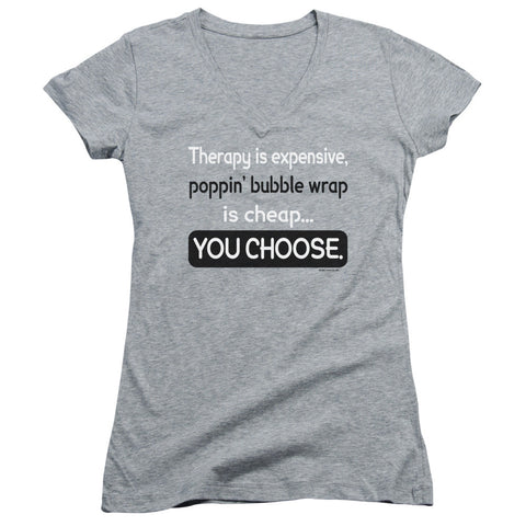 Juniors Sheer Cap Sleeve V-Neck