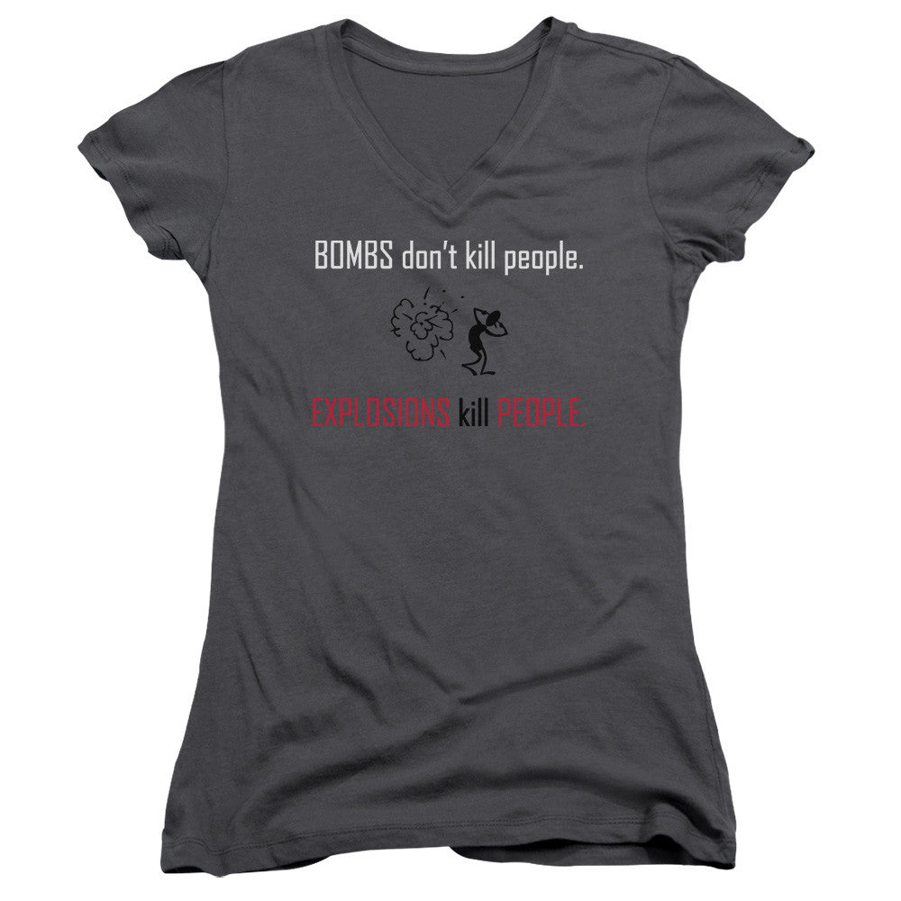 Juniors Sheer Cap Sleeve V-Neck