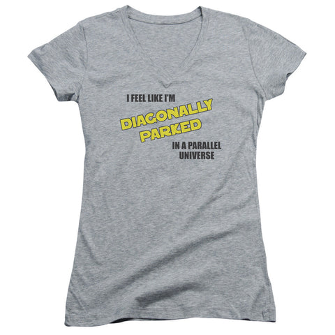 Juniors Sheer Cap Sleeve V-Neck