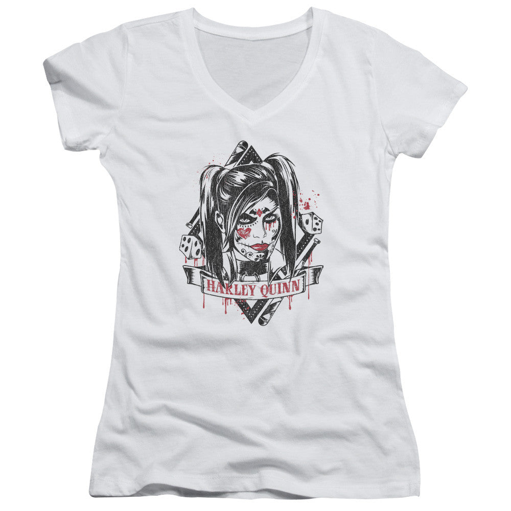 Juniors Sheer Cap Sleeve V-Neck