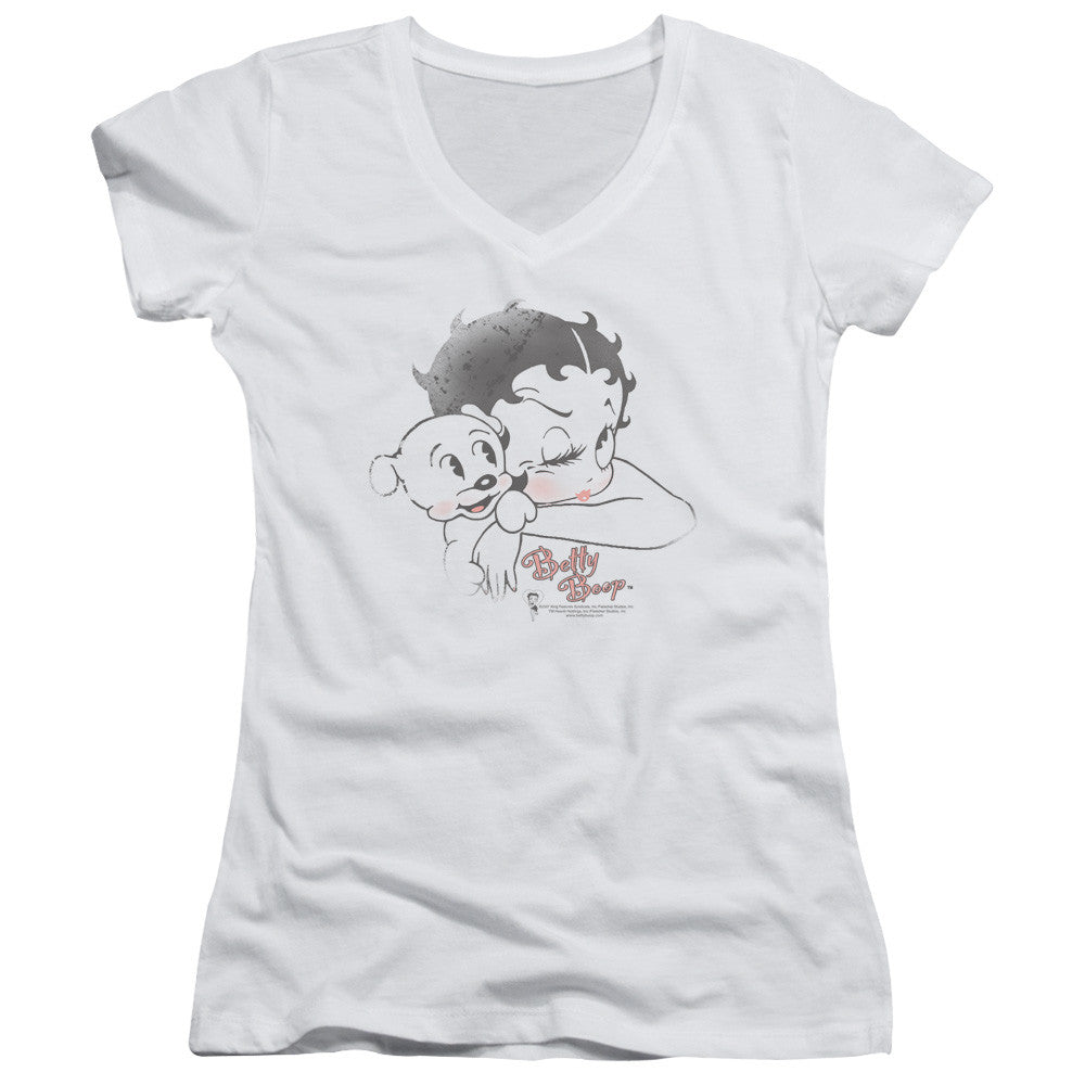 Juniors Sheer Cap Sleeve V-Neck