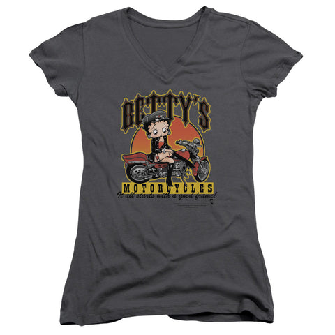 Juniors Sheer Cap Sleeve V-Neck