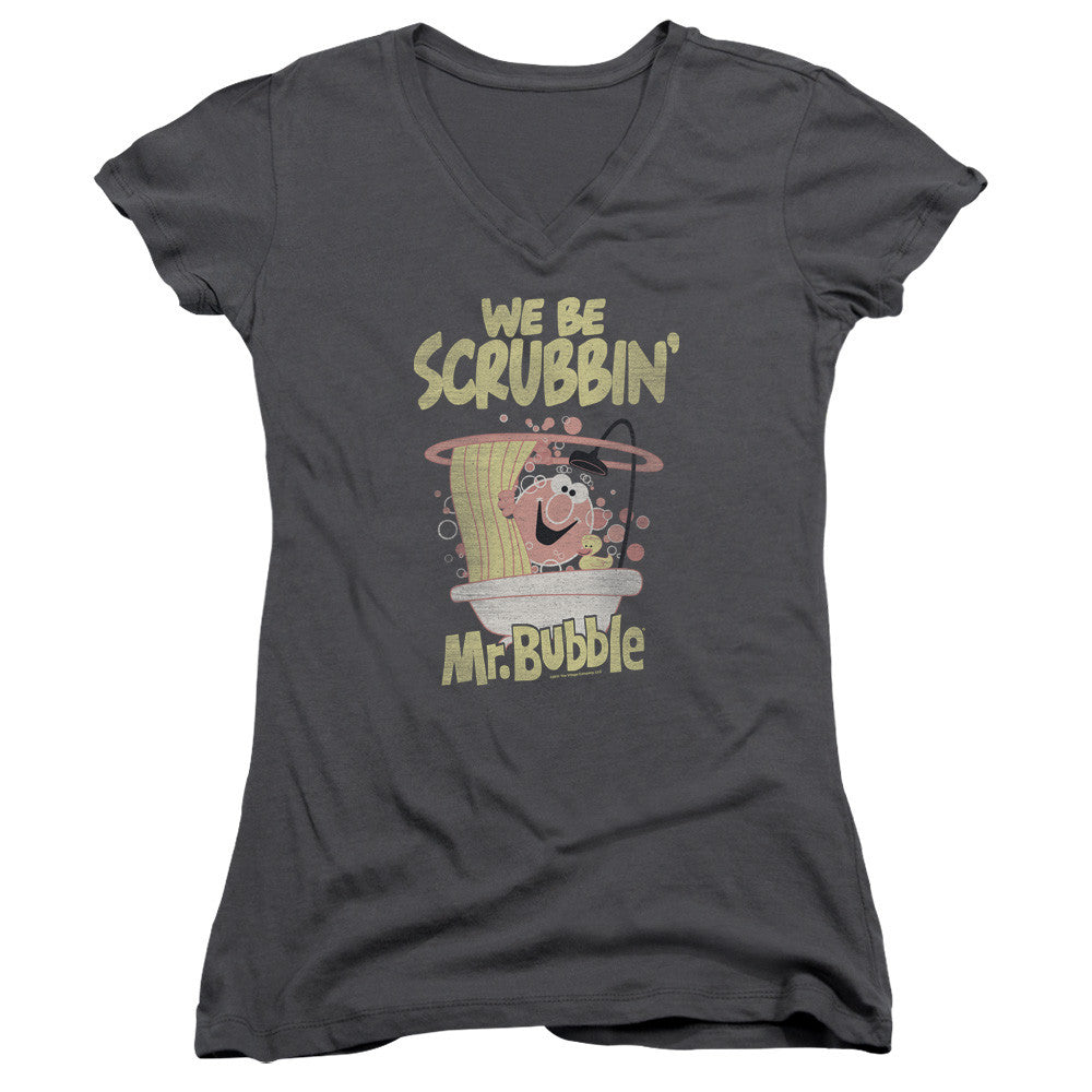 Juniors Sheer Cap Sleeve V-Neck