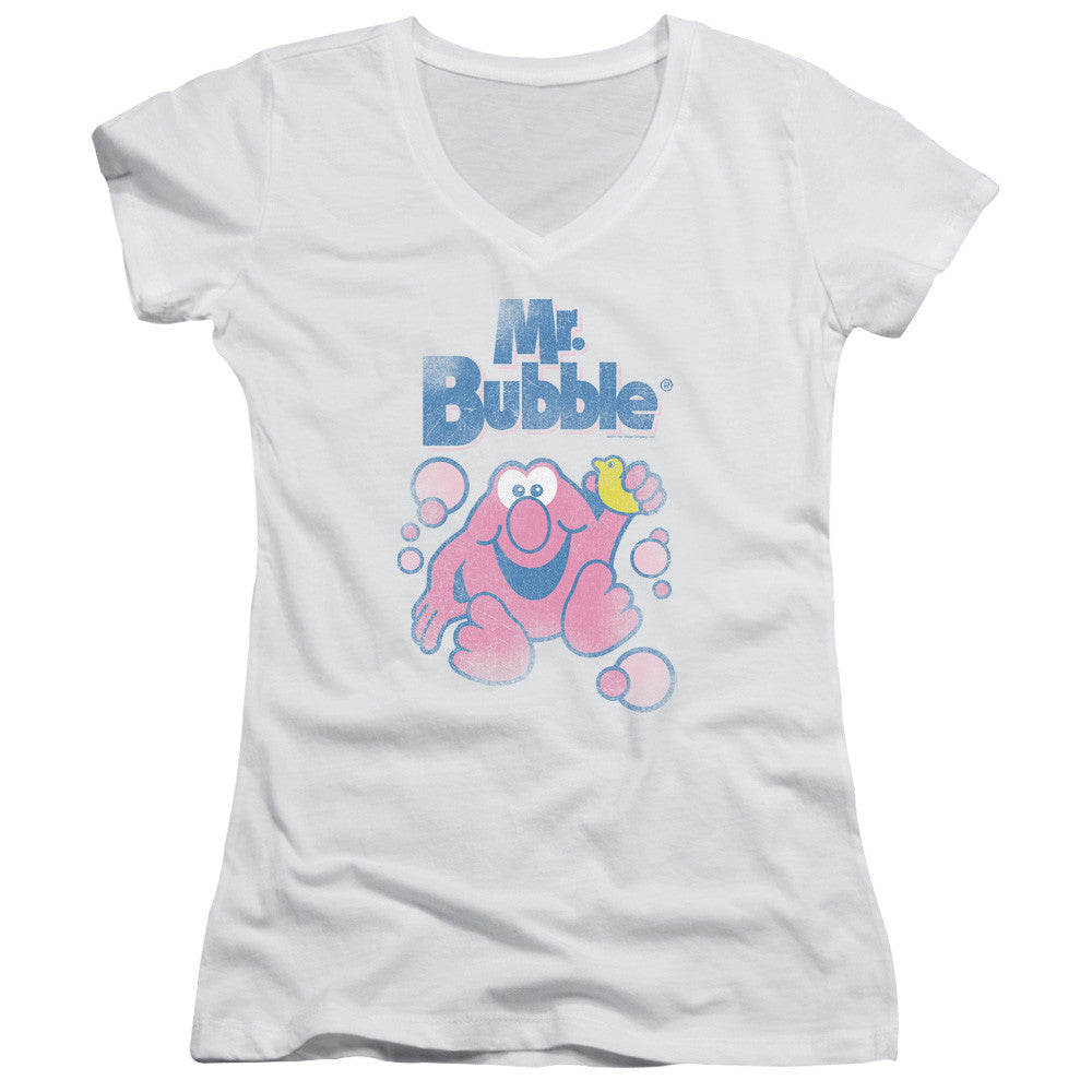 Juniors Sheer Cap Sleeve V-Neck