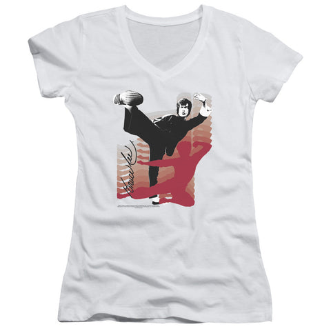 Juniors Sheer Cap Sleeve V-Neck