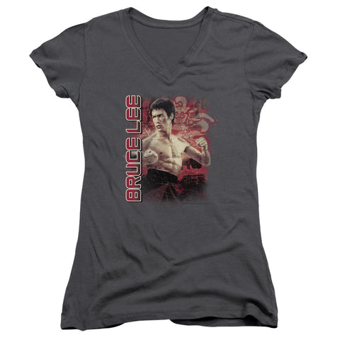 Juniors Sheer Cap Sleeve V-Neck