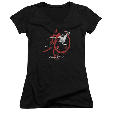 Juniors Sheer Cap Sleeve V-Neck