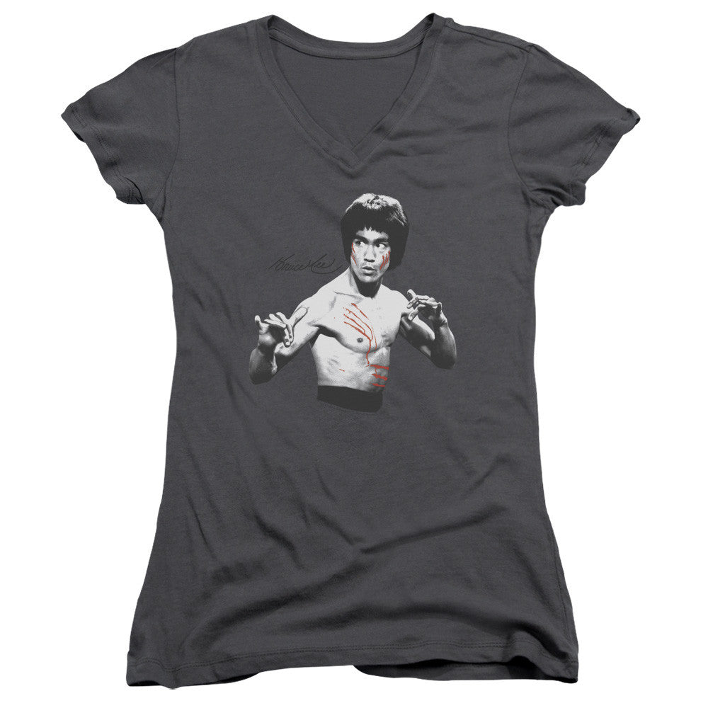 Juniors Sheer Cap Sleeve V-Neck