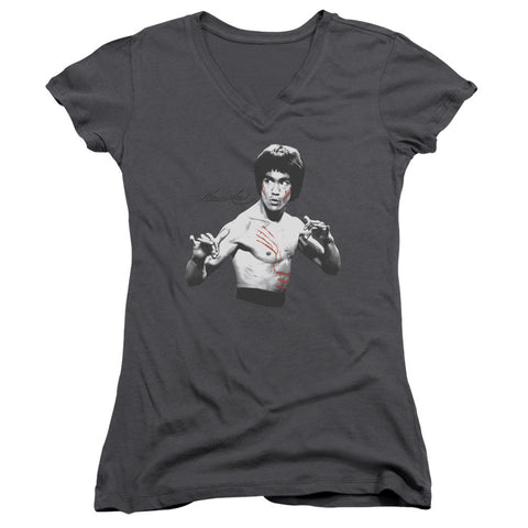 Juniors Sheer Cap Sleeve V-Neck