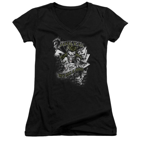 Juniors Sheer Cap Sleeve V-Neck