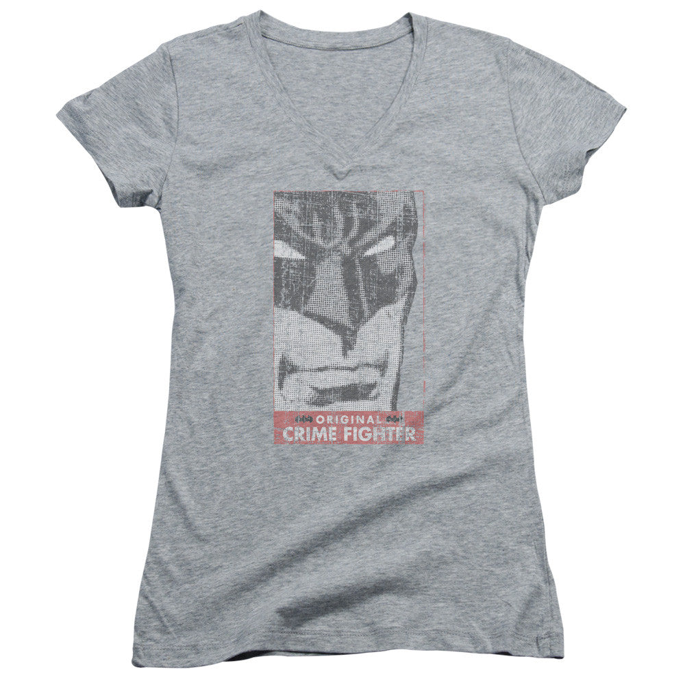 Juniors Sheer Cap Sleeve V-Neck