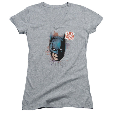 Juniors Sheer Cap Sleeve V-Neck