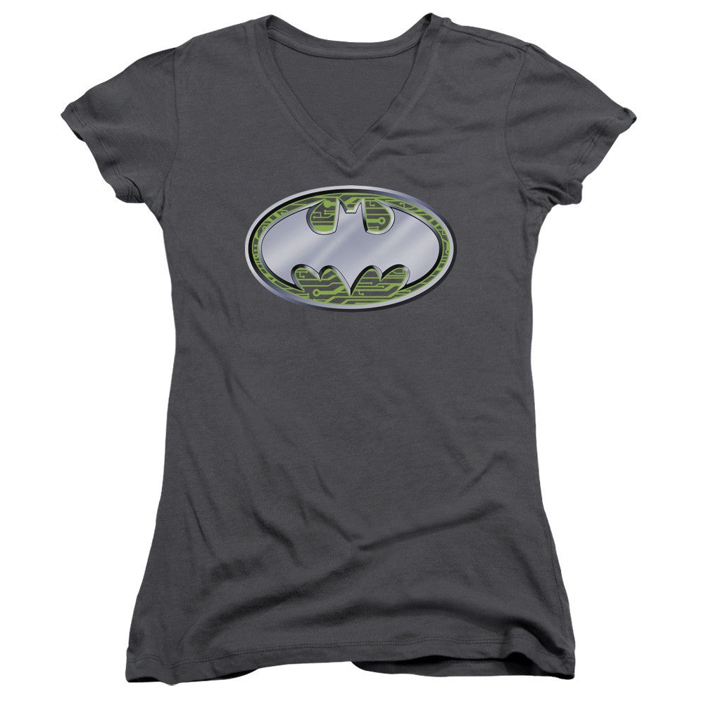 Juniors Sheer Cap Sleeve V-Neck