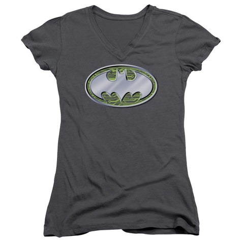 Juniors Sheer Cap Sleeve V-Neck