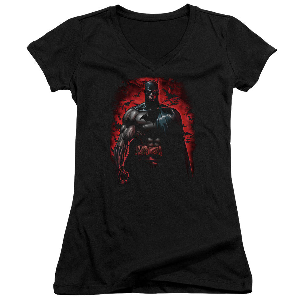 Juniors Sheer Cap Sleeve V-Neck