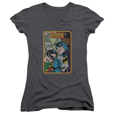 Juniors Sheer Cap Sleeve V-Neck