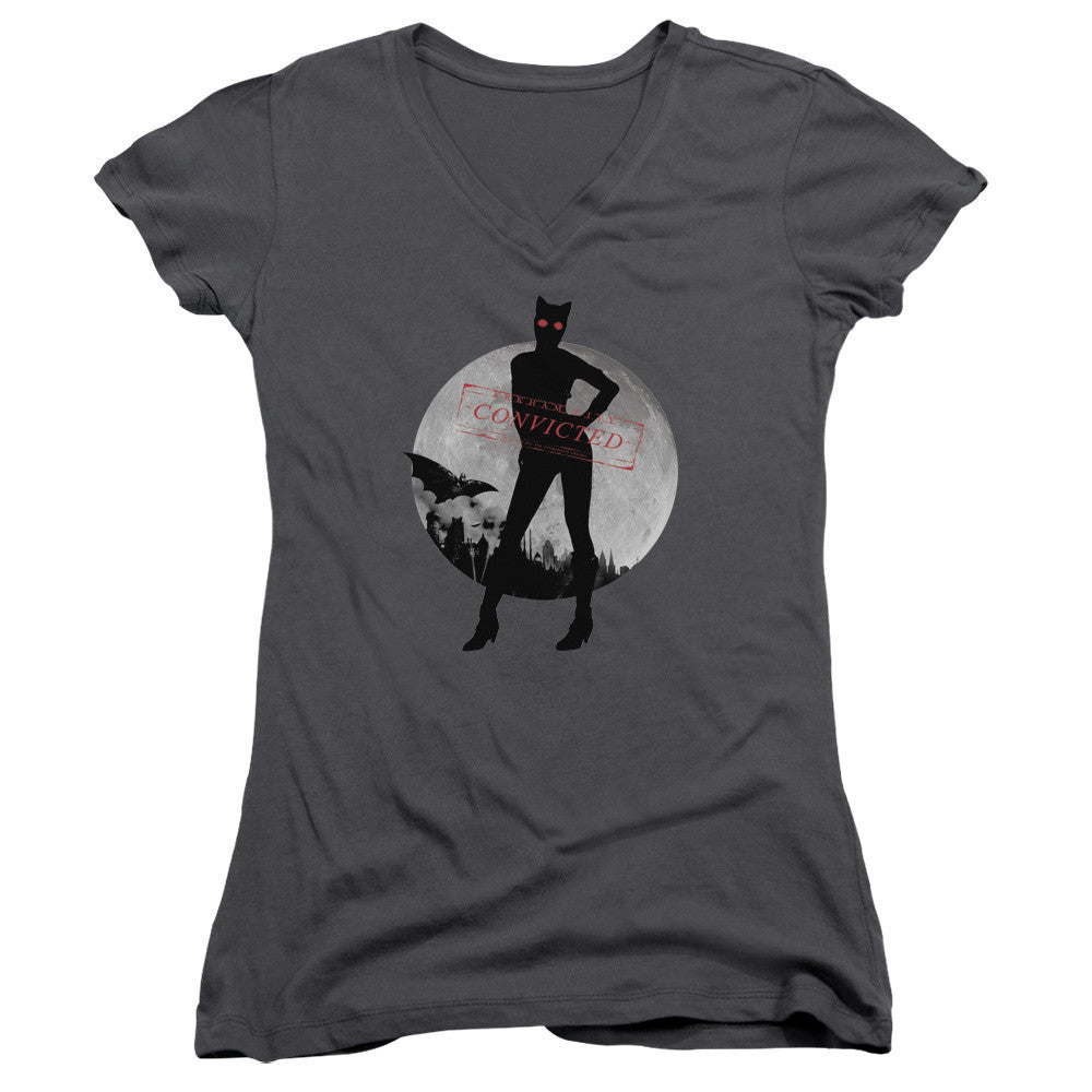 Juniors Sheer Cap Sleeve V-Neck