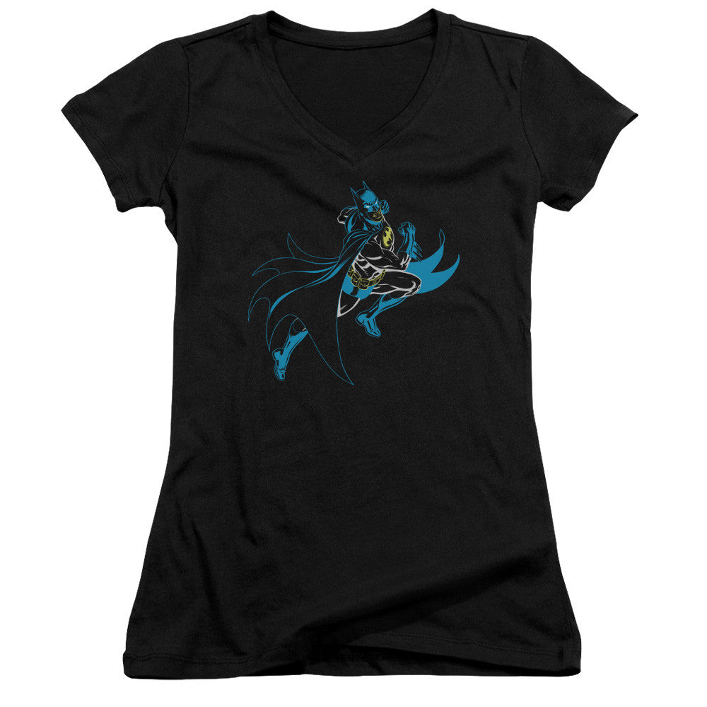 Juniors Sheer Cap Sleeve V-Neck