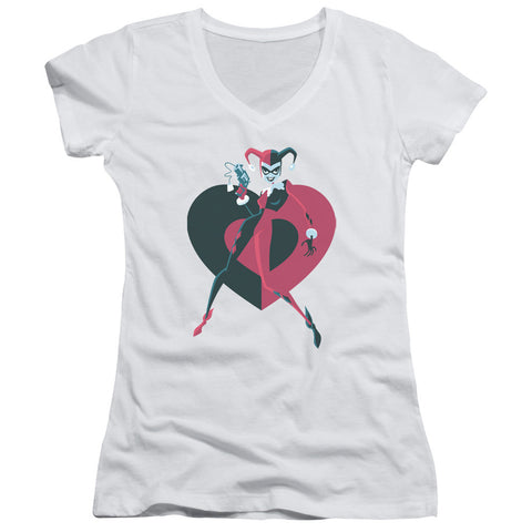 Juniors Sheer Cap Sleeve V-Neck