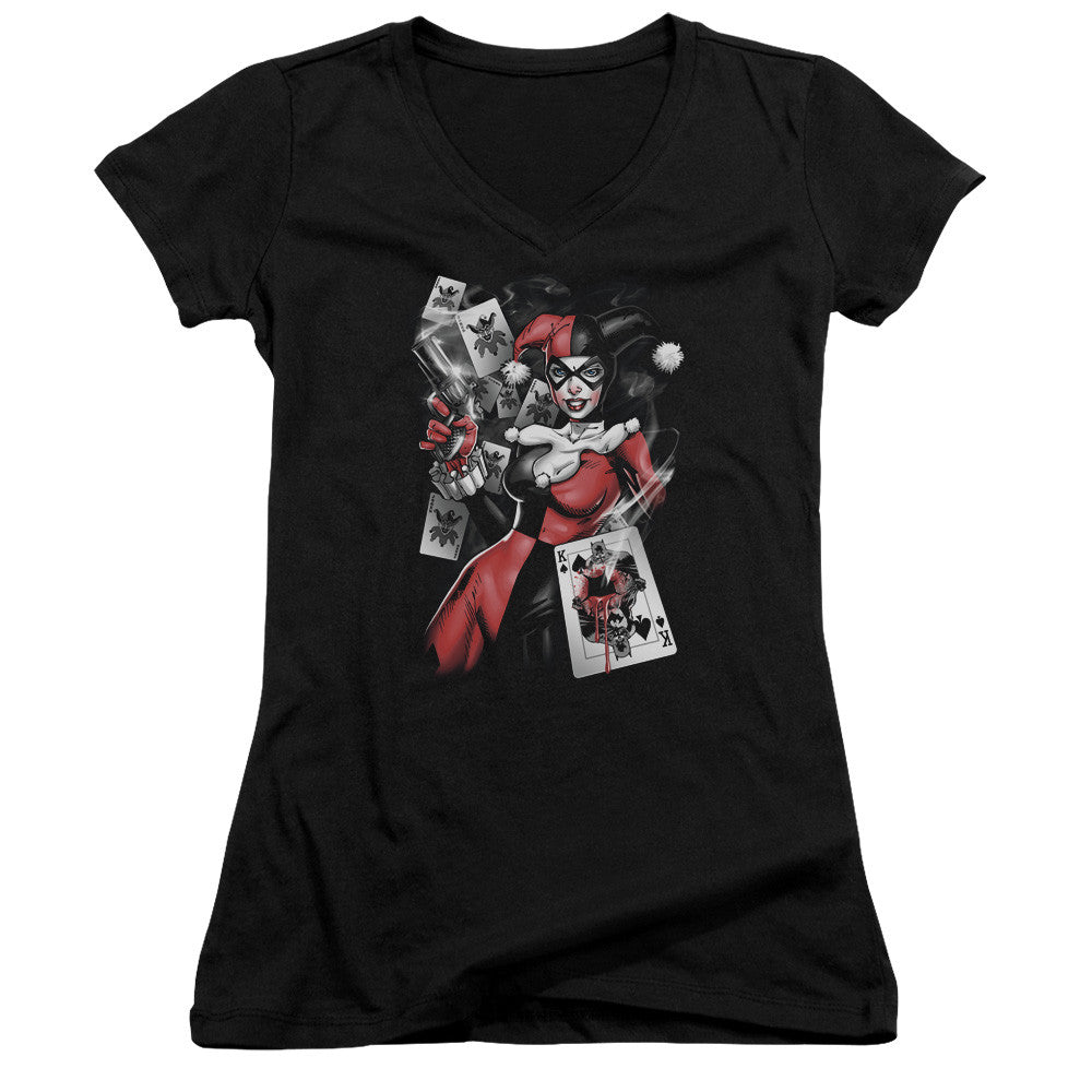 Juniors Sheer Cap Sleeve V-Neck