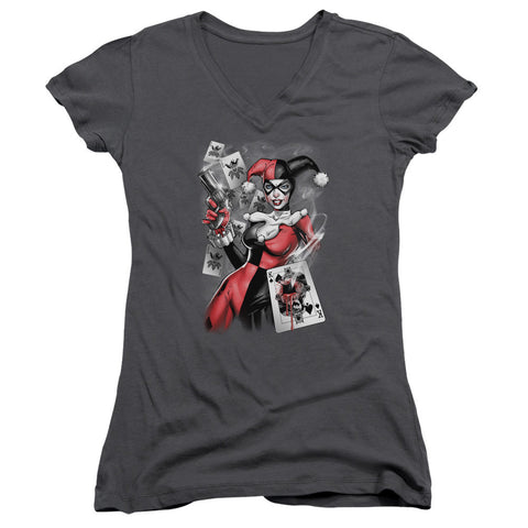 Juniors Sheer Cap Sleeve V-Neck