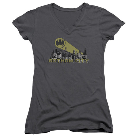 Juniors Sheer Cap Sleeve V-Neck