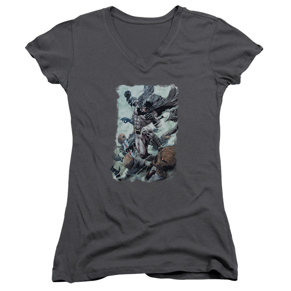 Juniors Sheer Cap Sleeve V-Neck