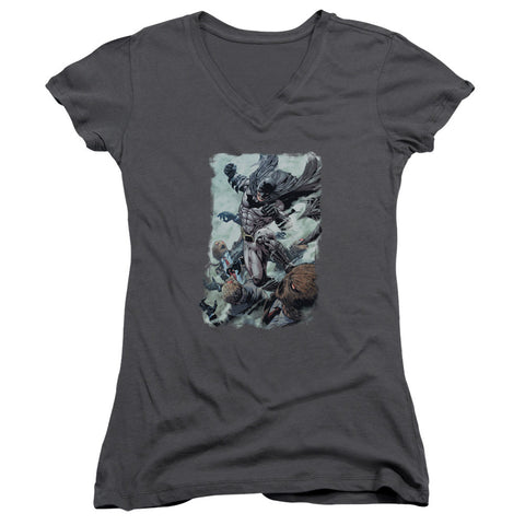 Juniors Sheer Cap Sleeve V-Neck