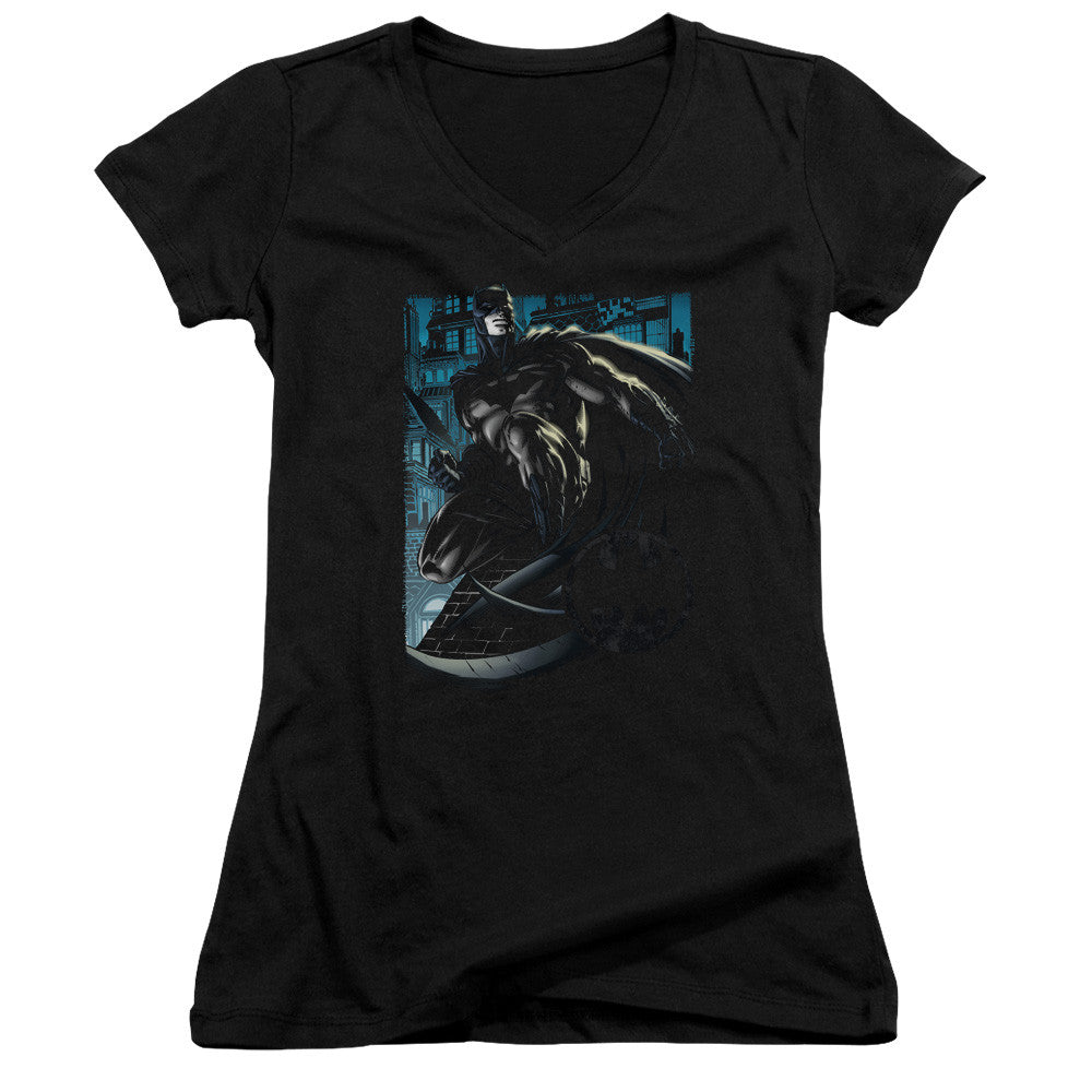 Juniors Sheer Cap Sleeve V-Neck