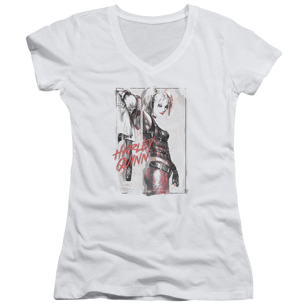 Juniors Sheer Cap Sleeve V-Neck