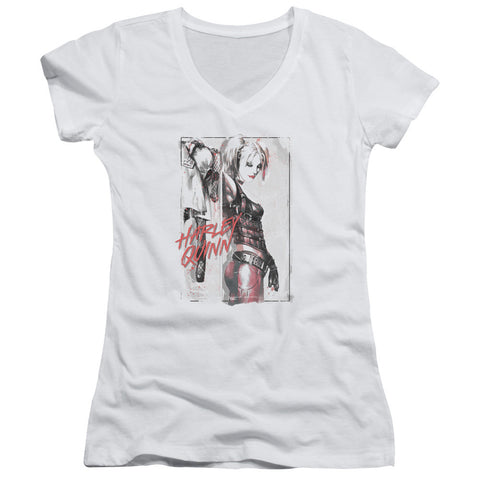 Juniors Sheer Cap Sleeve V-Neck