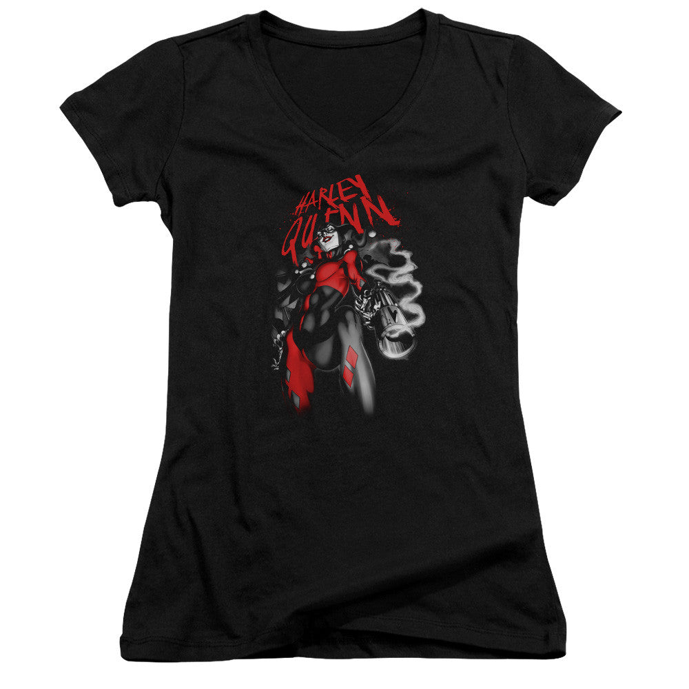 Juniors Sheer Cap Sleeve V-Neck