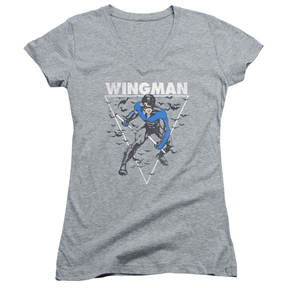 Juniors Sheer Cap Sleeve V-Neck