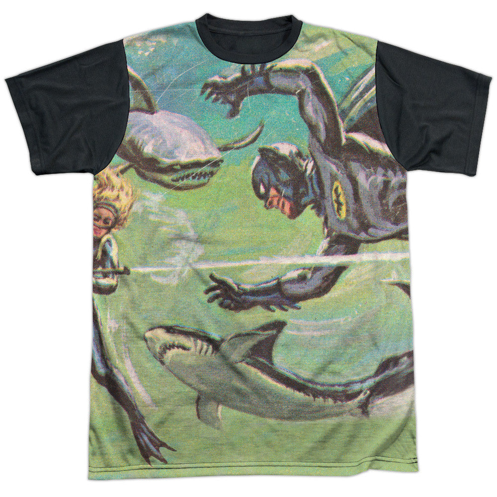 Adult Regular Fit Short Sleeve 100% Poly Black Back