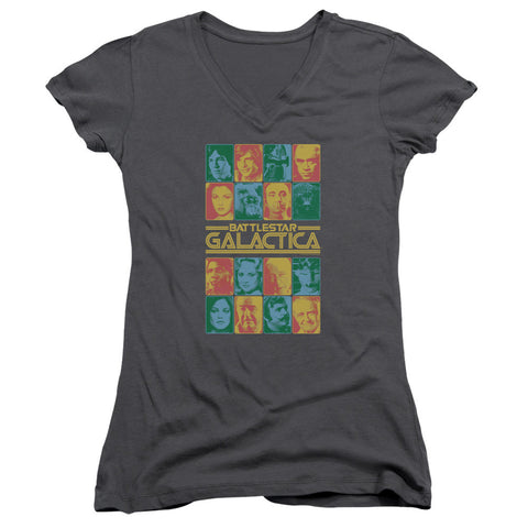 Juniors Sheer Cap Sleeve V-Neck