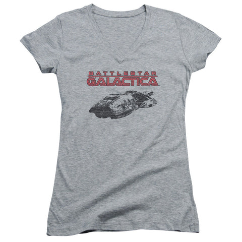 Juniors Sheer Cap Sleeve V-Neck