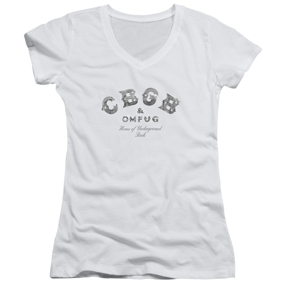 Juniors Sheer Cap Sleeve V-Neck