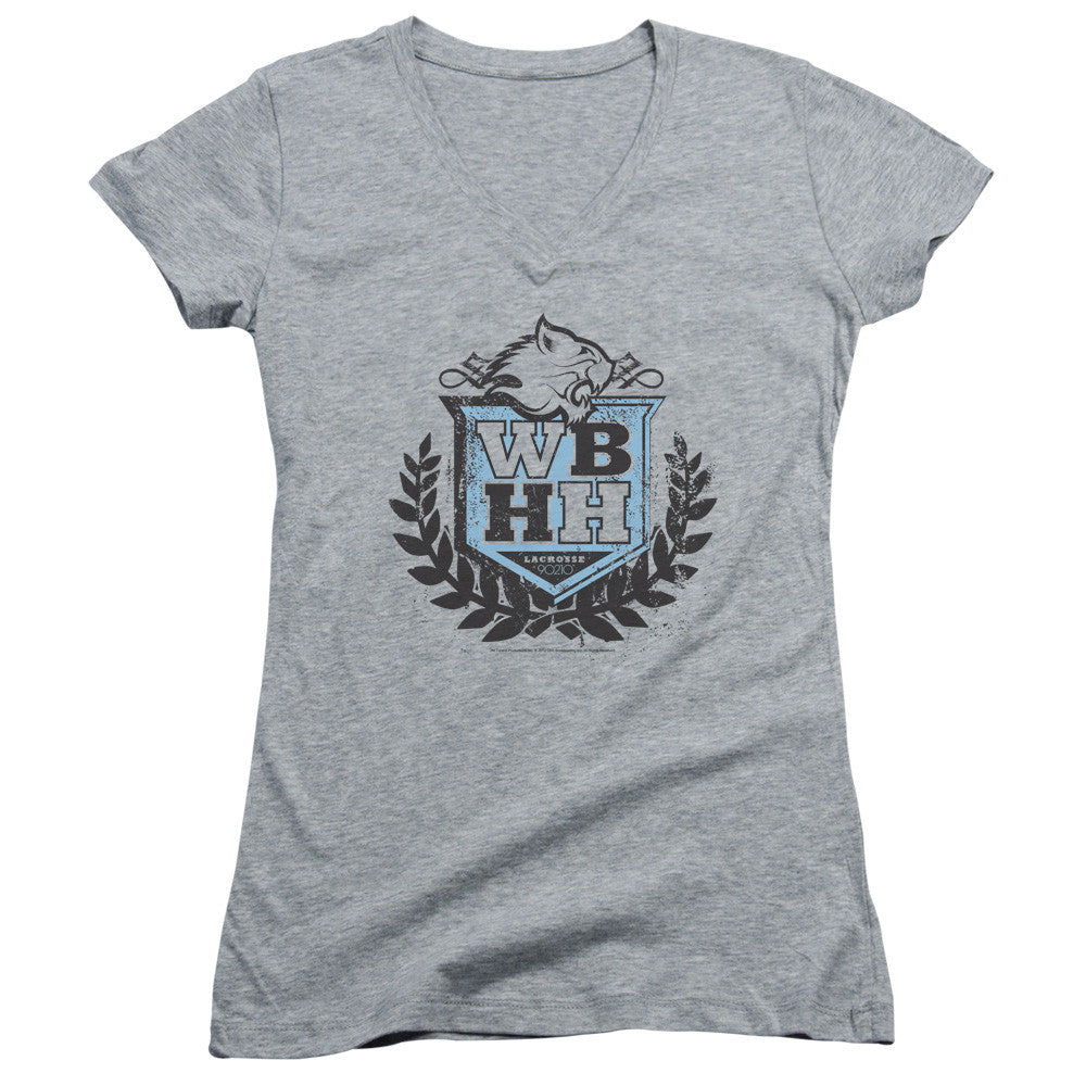 Juniors Sheer Cap Sleeve V-Neck