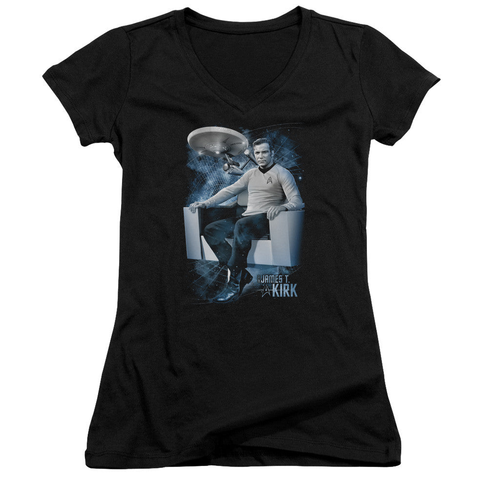 Juniors Sheer Cap Sleeve V-Neck