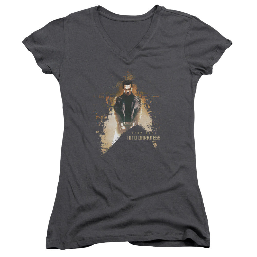 Juniors Sheer Cap Sleeve V-Neck