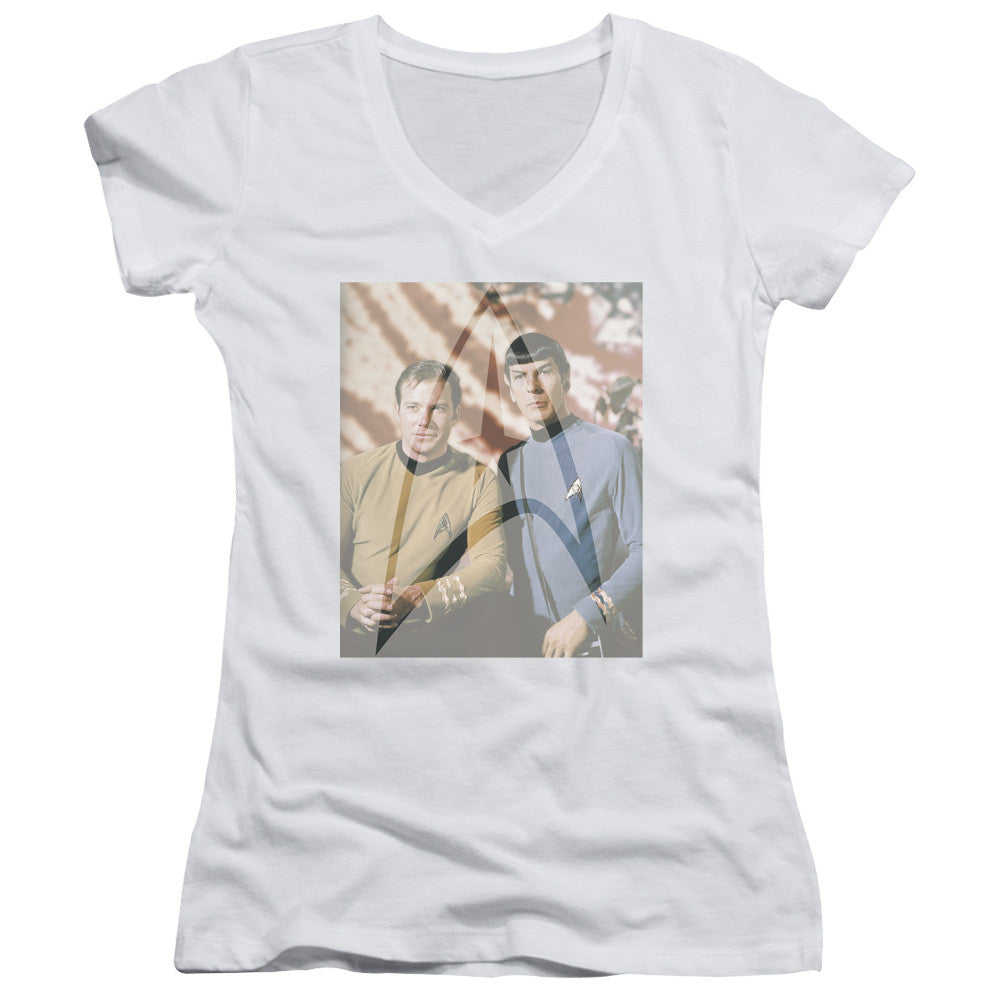 Juniors Sheer Cap Sleeve V-Neck